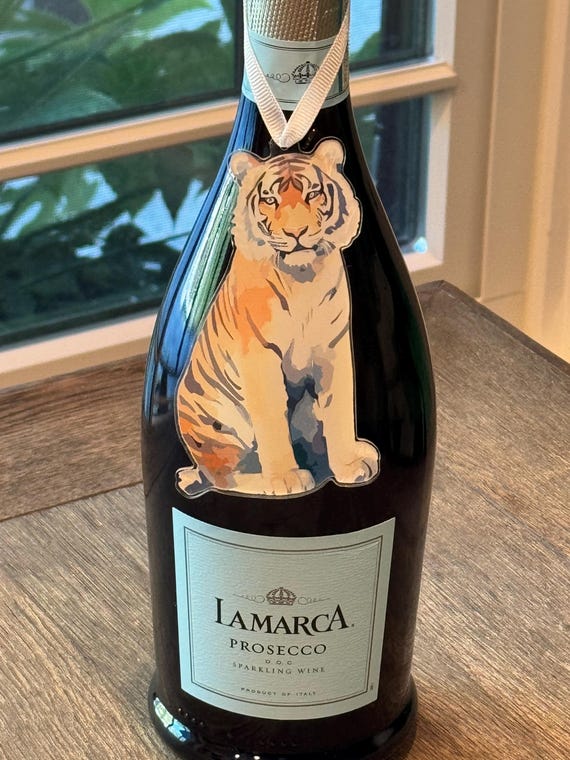 Acrylic Tiger Ornament 4”