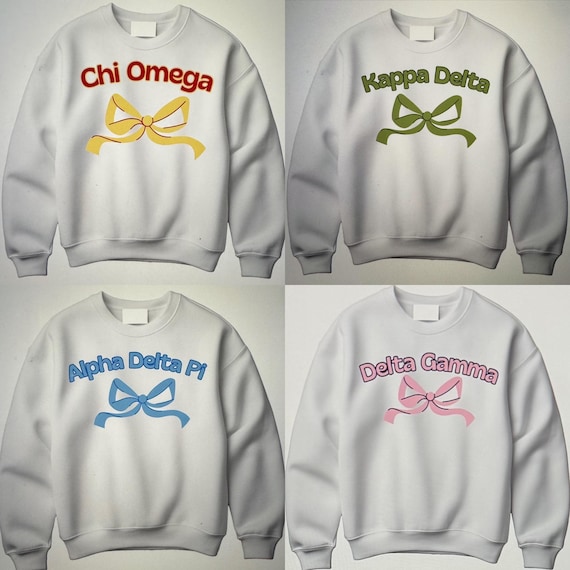 Sorority Bow Design Sweatshirt