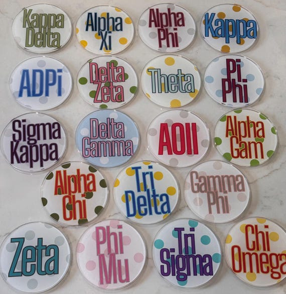 Sorority Acrylic Coaster 4”