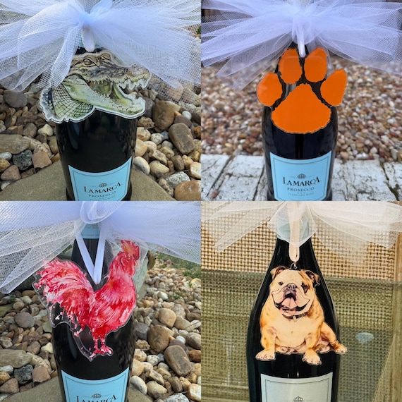 Acrylic Football Mascot Bottle Charms/Ornaments