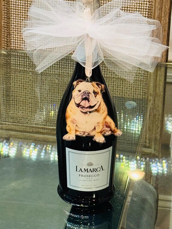 Acrylic Bulldog Bottle Charm/Ornament