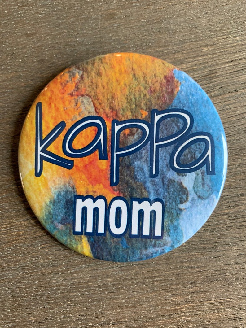 Kappa Kappa Gamma Mom Button 3 Pin Back