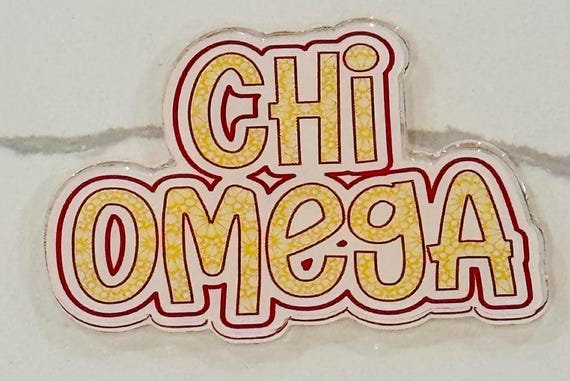 Chi Omega Acrylic Magnet
