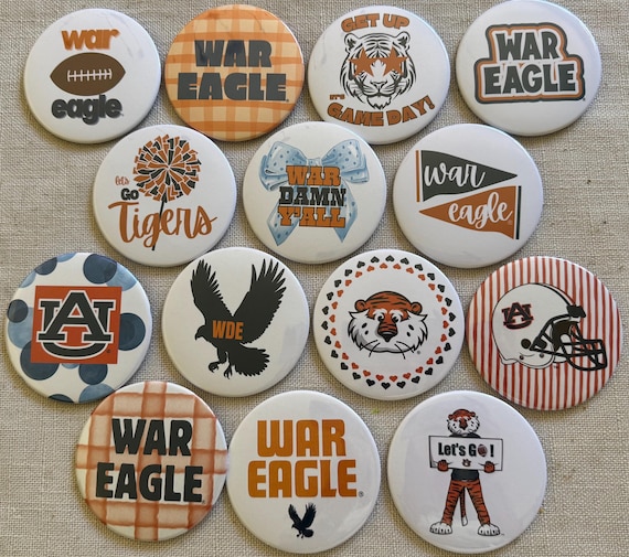 Auburn Football Buttons - 3"