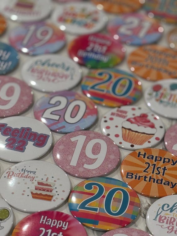 Happy Birthday 3" Buttons