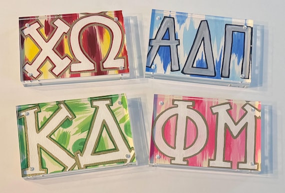 Sorority Print in Heavy Duty Acrylic Magnetic Frame
