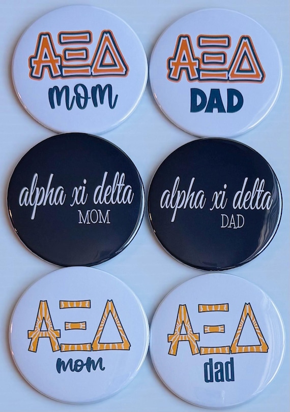 Sorority Mom/Dad button Set (2) - 3" Buttons