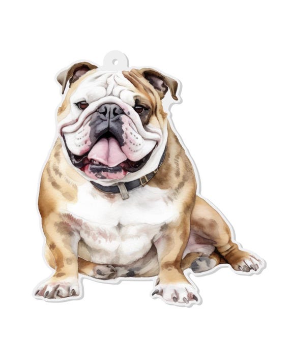Acrylic Bulldog Ornament
