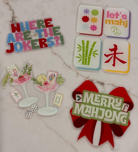 Mahjong Ornaments/Bottle Charms - Acrylic