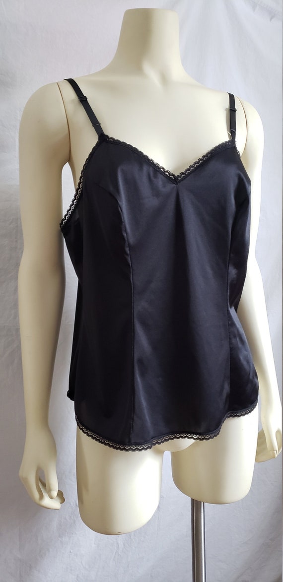 1980s Black Chemise by Vanity Fair / L