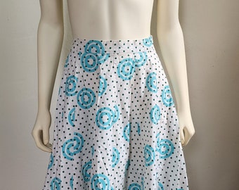 1950s Polka Dot Bullseye Skirt – Small