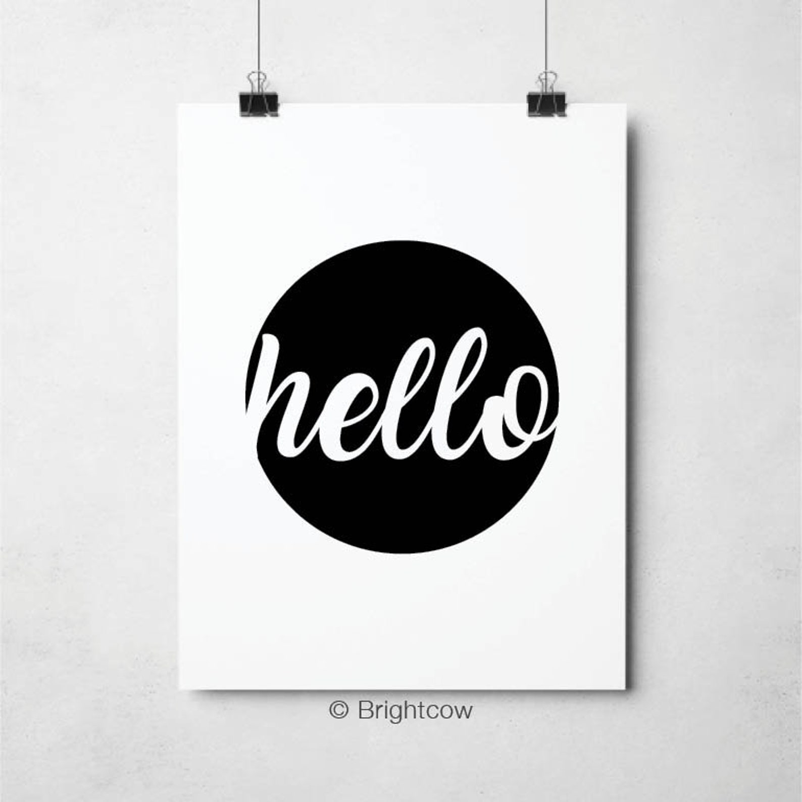 Hello large wall art DIGITAL ART hello wall art hello wall Etsy