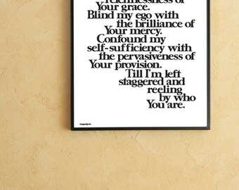 CONFRONT MY PRIDE: Typographic Prayer Poster (Downloadable File)