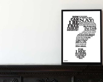 FREE FROM DOUBT: Typographic Prayer Poster (Downloadable File)