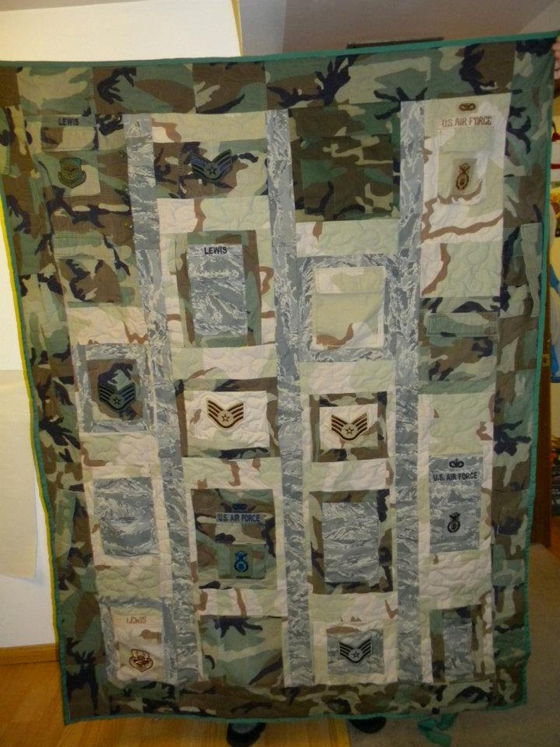 Military quilts out of uniforms made to order Etsy