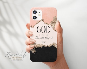 Psalm 46:5 Bible Verse Phone Case, Christian Gift