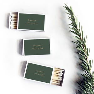 Custom Matchboxes. Name Initials Date Monogram Wedding Matches. Personalized Matchbooks. Customized Bulk Wedding Matchbox Guest Favor. image 5