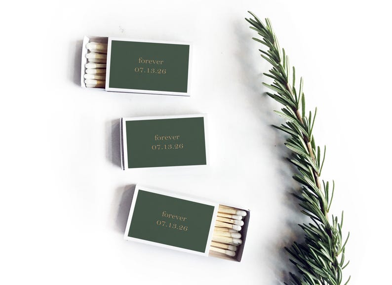 Custom Matchboxes. Name Initials Date Monogram Wedding Matches. Personalized Matchbooks. Customized Bulk Wedding Matchbox Guest Favor. image 5