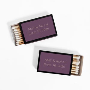 Custom Matchboxes. Name Initials Date Monogram Wedding Matches. Personalized Matchbooks. Customized Bulk Wedding Matchbox Guest Favor. image 9