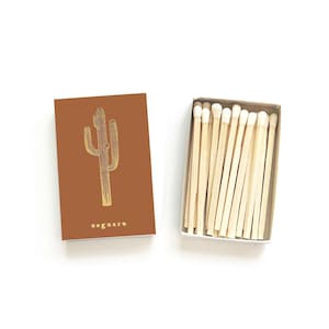 Saguaro Cactus Botanical Matchbox. Cacti Print Matches. Nature Lover Gift for Him / Her. Desert Matchbook. Pair with Candle. Southwest Decor