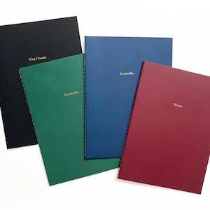 Personalized Large Saddle Stitch Notebooks. Custom Text Notepads. Customized Large Note Books. Custom Blank Journals, Sketchbook, Scrapbooks
