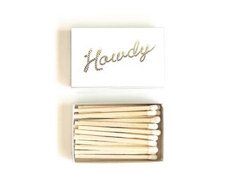 Howdy Matchbox. Western Matches. Yee Haw Decorative Matchbook. Cowgirl Gift. Cowboy Gear. Ranch Life Gift. Texas Gift. Cute Wild West Gift.