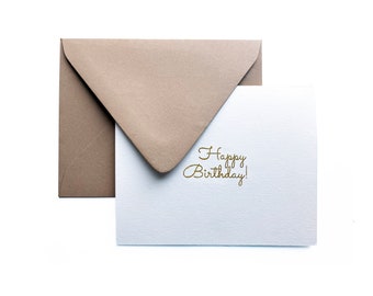 Happy Birthday! Foil Greeting Card. Birthday Card for her, friend, mom, sister, teen. Foil Embossed Birth Day Card. Happy Birthday Card.