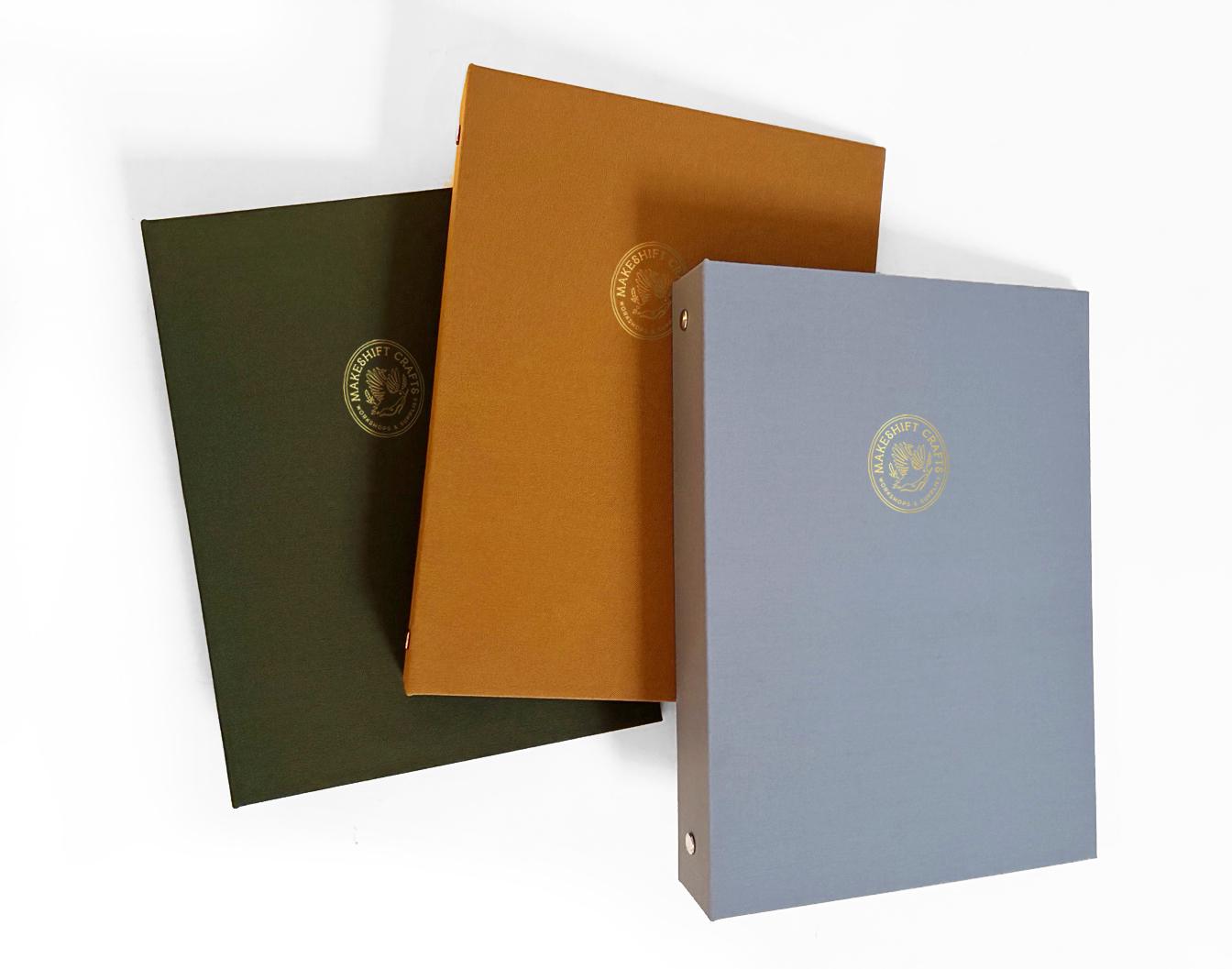 Custom Logo Linen 3-ring Binders. Customized A5 Binders. Branded ...
