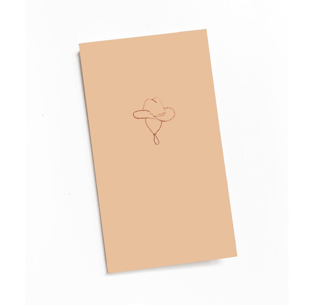 Cowboy Hat Mini Saddle Stitch Notebook. Cute Western Gift. Wild West ...