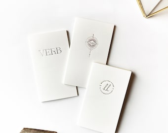 Custom Logo Mini Notebooks. Bulk Personalized Notepads. Customized Blank Books. Artwork, Design, Monogram Journals. Bulk Wedding Favor, Gift