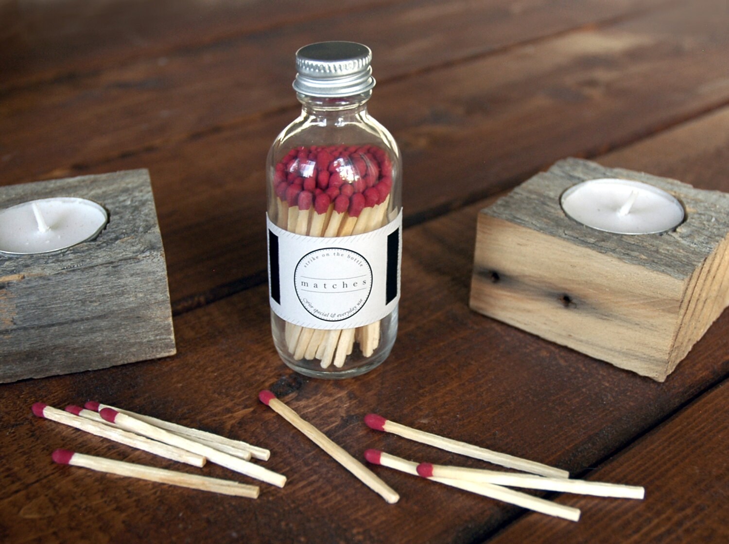 Red Round Bottle Matches. Strike on Match Bottle. Red Jar of Etsy