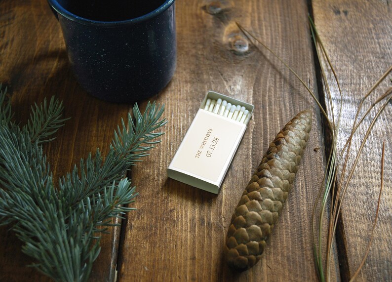 Custom Matchboxes. Name Initials Date Monogram Wedding Matches. Personalized Matchbooks. Customized Bulk Wedding Matchbox Guest Favor. image 4