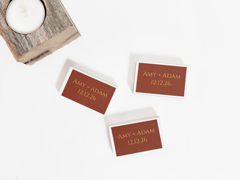 Custom Matchboxes. Name Initials Date Monogram Wedding Matches. Personalized Matchbooks. Customized Bulk Wedding Matchbox Guest Favor. image 7