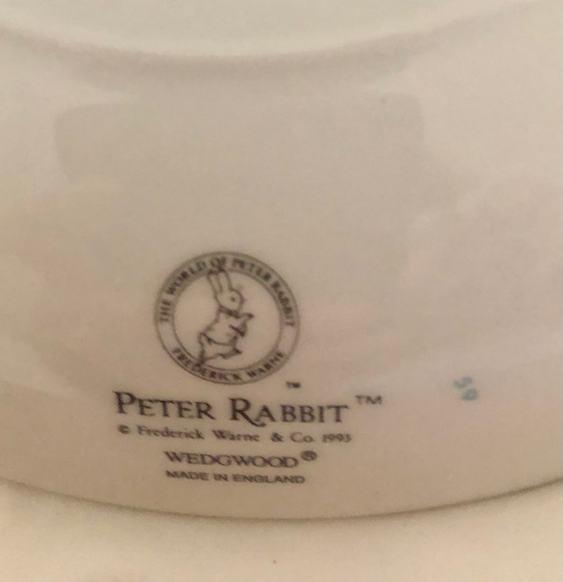 Vintage Peter Rabbit Ceramic Clock Plate by Wedgewood Pottery zdjęcie 3