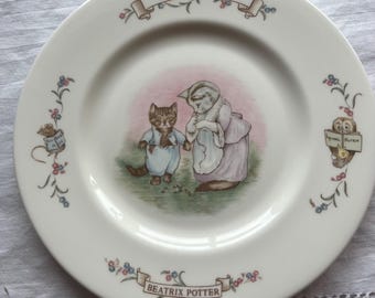 Vintage Beatrix Potter Tom Kitten Plate, Royal Albert Children's