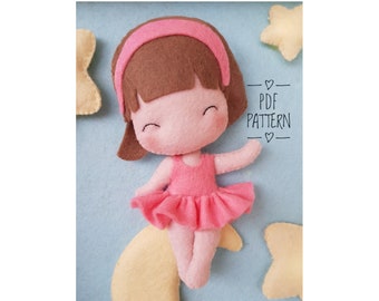 PDF Pattern easy felt doll ( Italian )