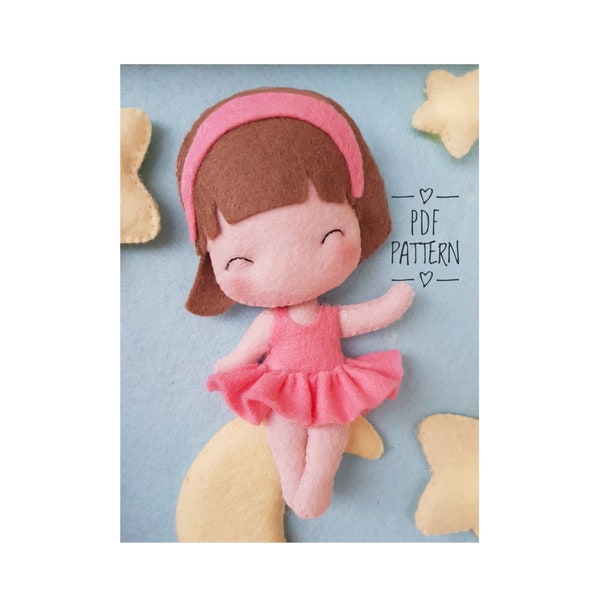 PDF Pattern easy felt doll ( Italiano )