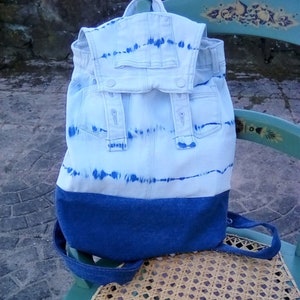 Denim Backpack, Stonewashed Denim, Sturdy