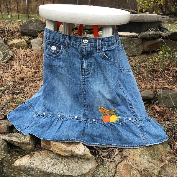 Adult Denim Apron with Pockets - Wrap around apron.  Medium or Large adult size.