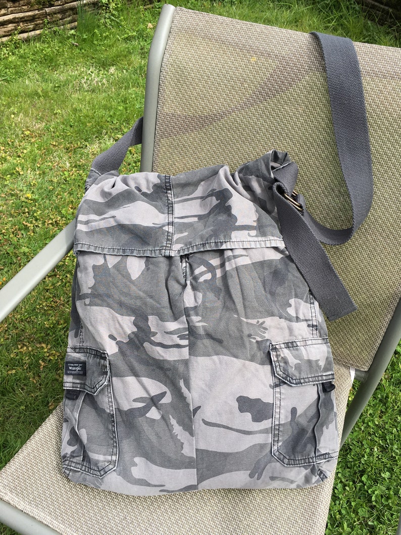 Camo Tote or Knapsak Laundry Bag Carry on Sturdy & Etsy