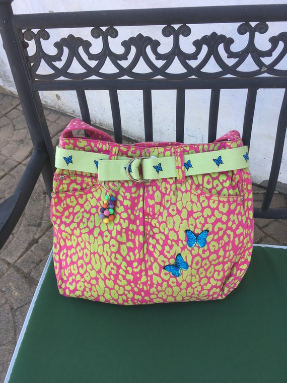 pink leopard print bag