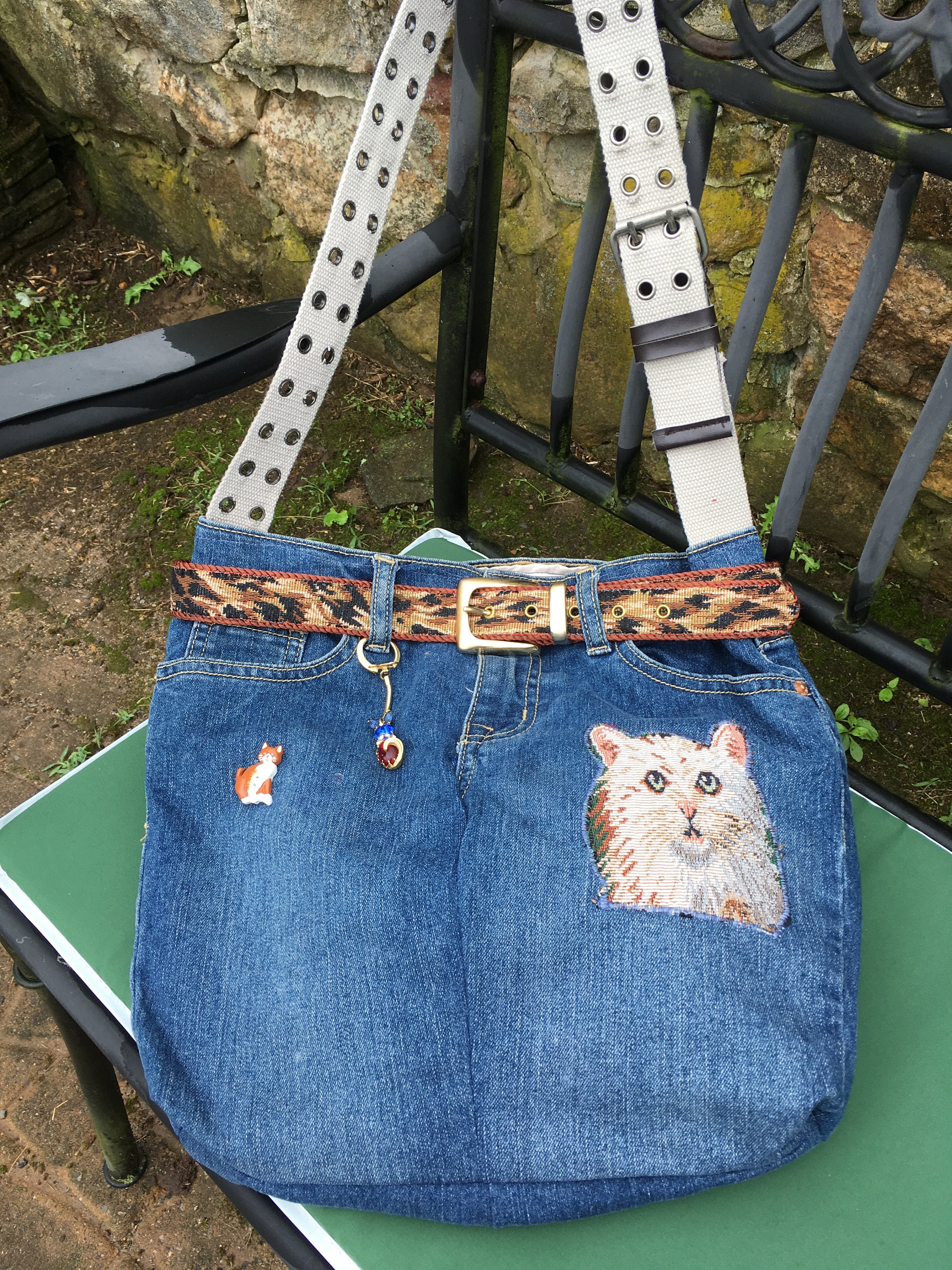 VINTAGE BETSEY JOHNSON NEW YORK DENIM BAG HANDBAG Purse RARE | eBay