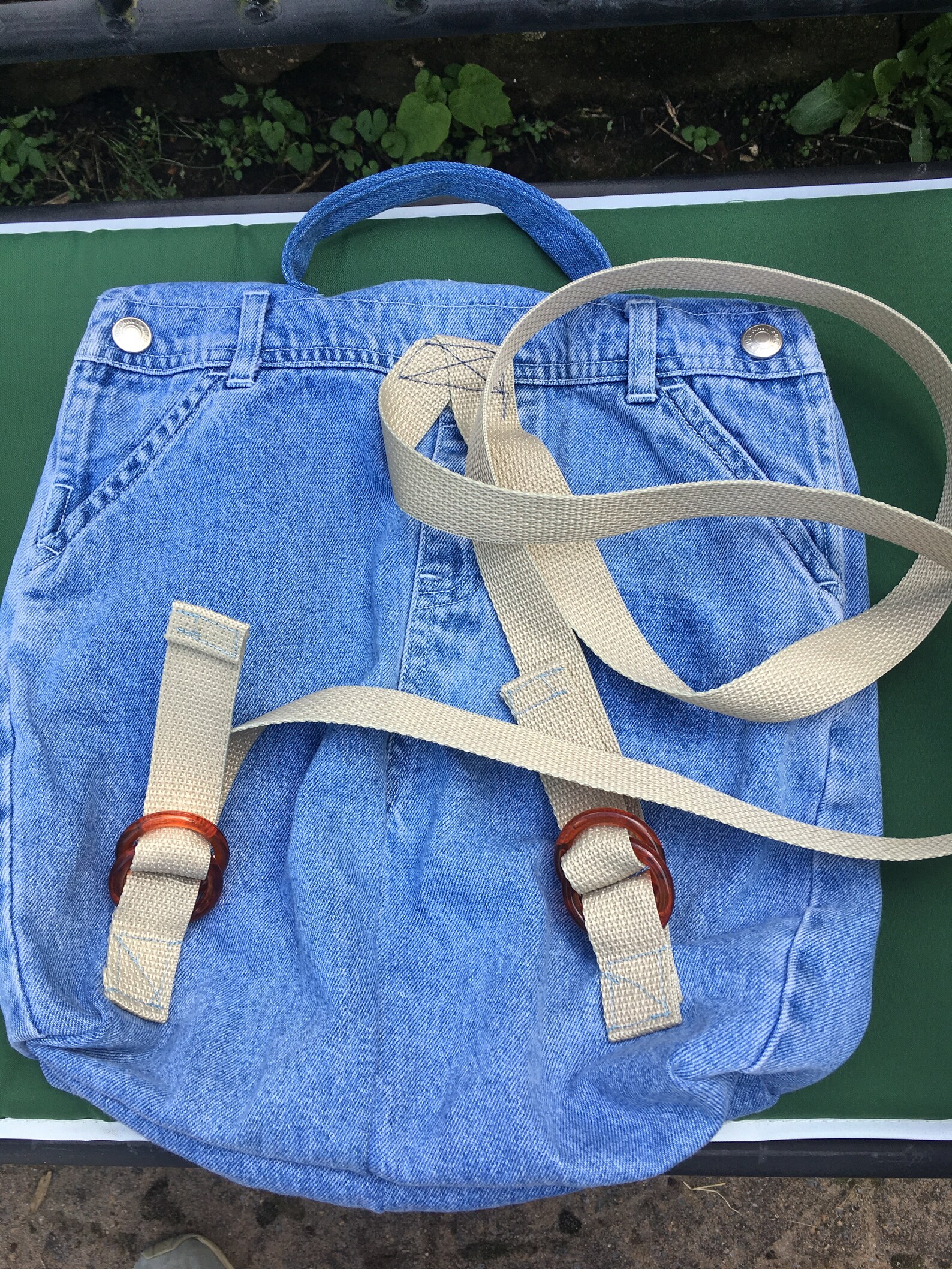 Denim Backpack Jeans Back Pack Jeans Bib Overalls Etsy