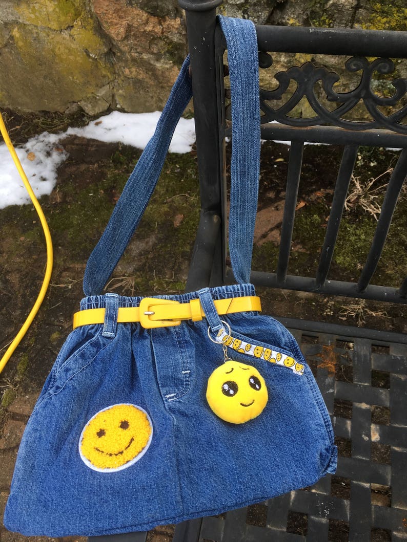 baggy jeans with smiley face