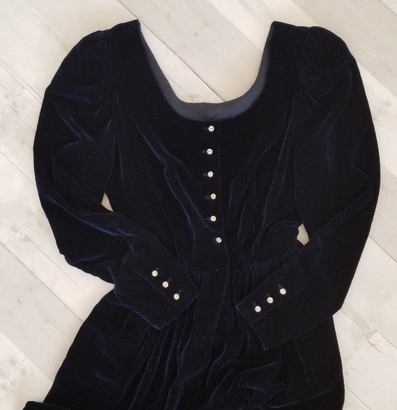 70s // Star night velvet dress