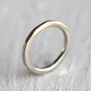 Rustic 14k Solid Gold Ring Eco-friendly recycled gold ring 14k white gold