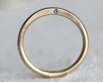 14k Gold Geburtsstein Ring: Zierlicher Edelstein Ring