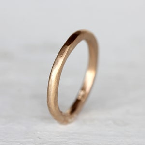 Rustic 14k Solid Gold Ring Eco-friendly recycled gold ring image 4