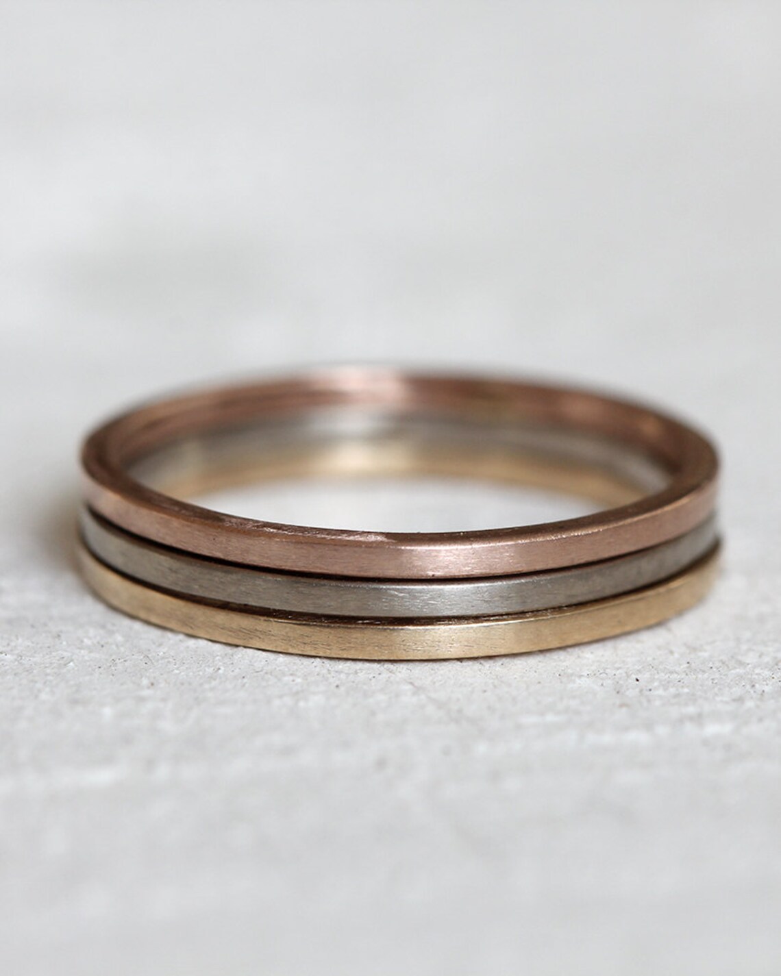 Gold Stacking Rings Solid 14k Gold Stacking Rings Etsy