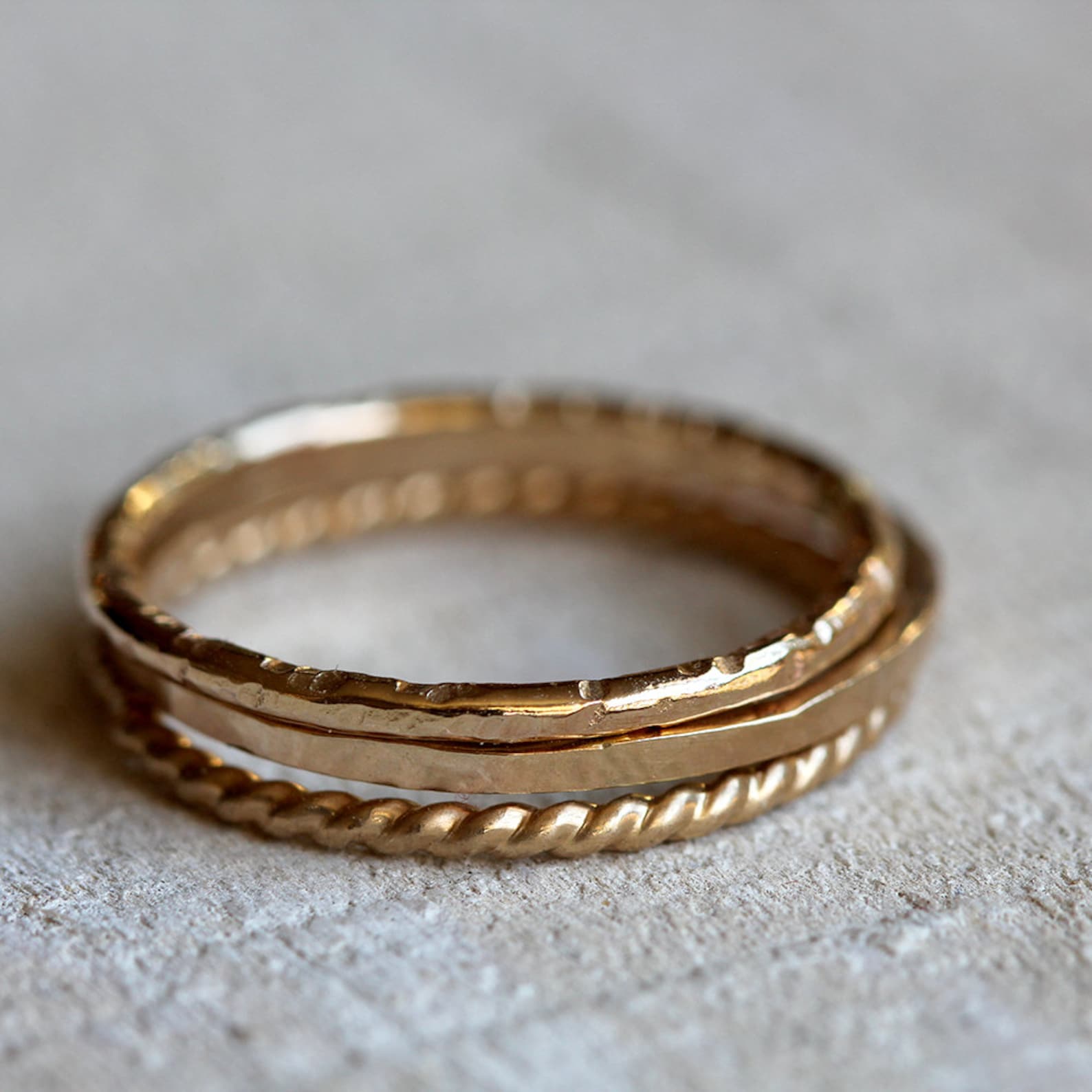Gold Stacking Rings 14k Gold Stacking Rings Etsy